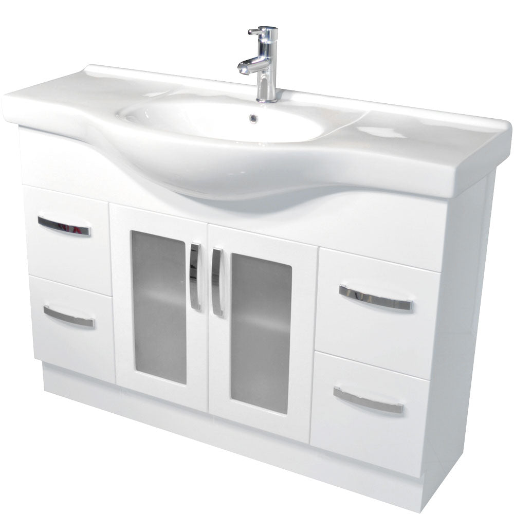 Antonio 1200 Vanity, Glass Doors