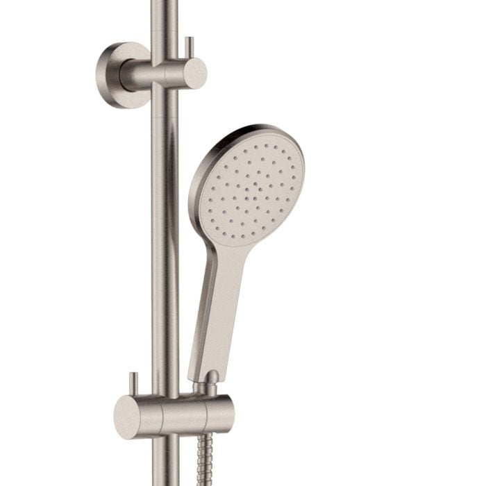KAYA Twin Rail Shower Brushed Nickel