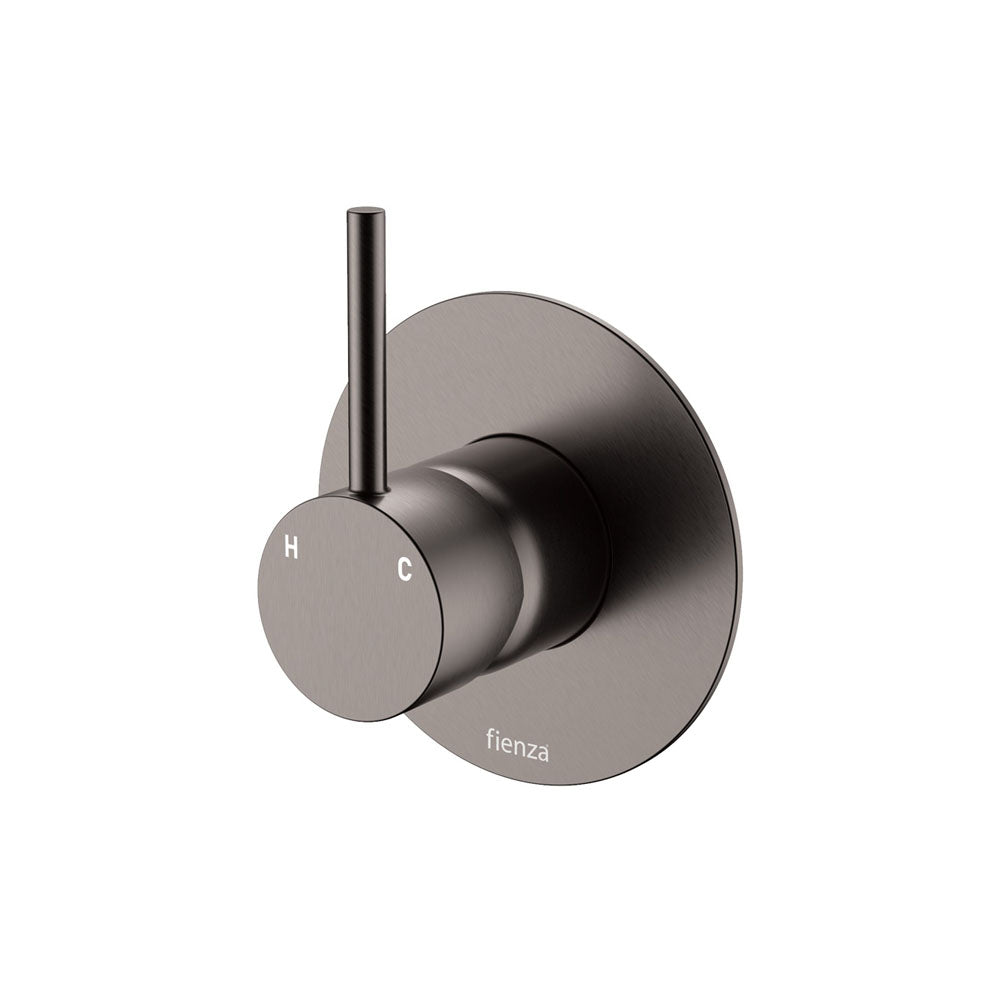 KAYA UP Wall Mixer Gun Metal Large Round Plate