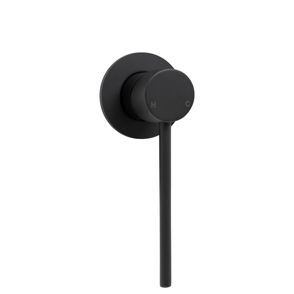 HUSTLE CARE Wall Mixer Matte Black Round Plate