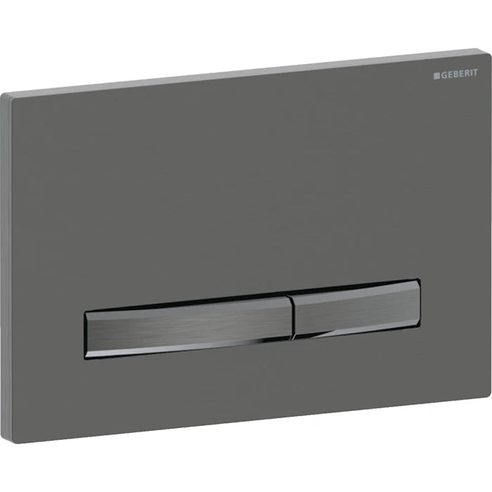 Geberit Sigma50 actuator plate, square, dual flush, metal colour black chrome