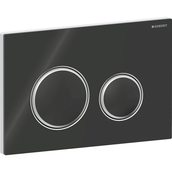 Geberit Sigma50 actuator plate, round, dual flush, metal colour chrome-plated