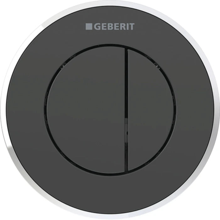Geberit Type 10 remote flush actuation, round, pneumatic, dual flush, for Sigma concealed cistern 8 cm, concealed actuator
