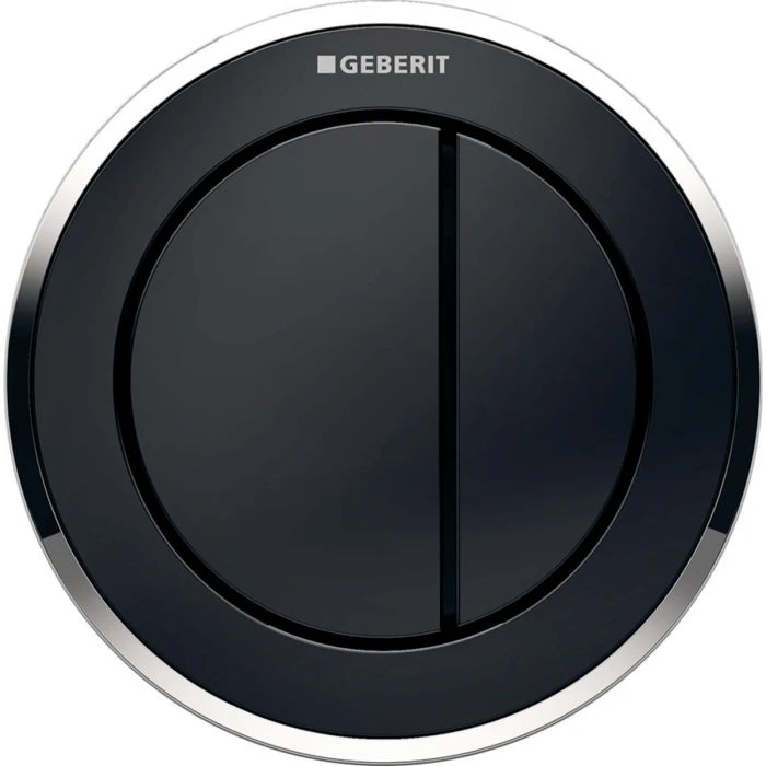 Geberit Type 10 remote flush actuation, round, pneumatic, dual flush, furniture actuator
