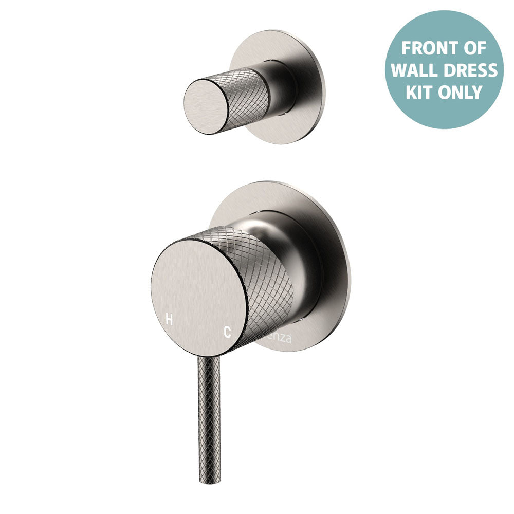 Axle Wall Diverter Mixer Dress Kit, Brushed Nickel, Small Round Plate