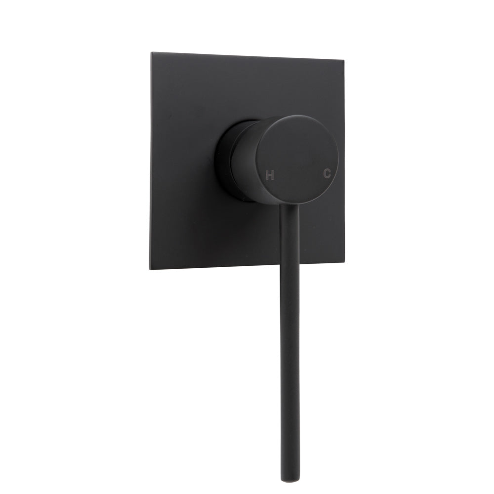 HUSTLE CARE Wall Mixer Matte Black Square Plate