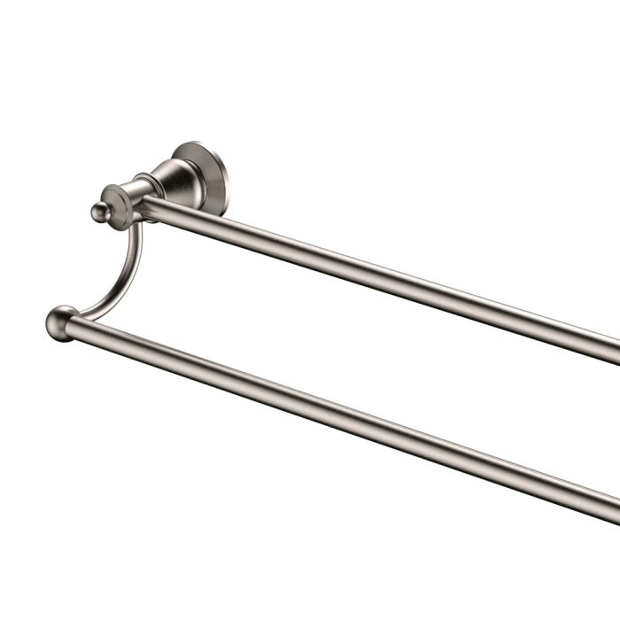 LILLIAN PVD Brushed Nickel 800mm Adjustable Double Towl Rail