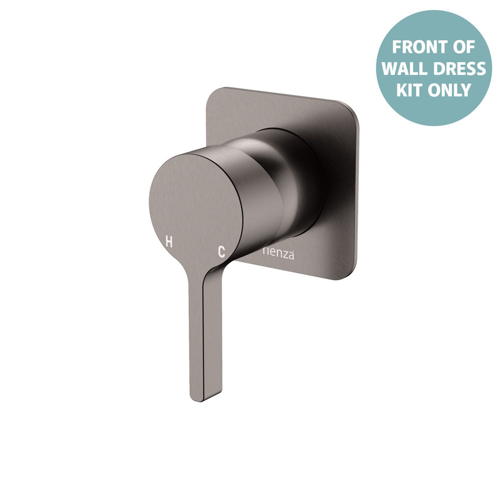 SANSA Wall Mixer Dress Kit Gun Metal Soft Square Plate