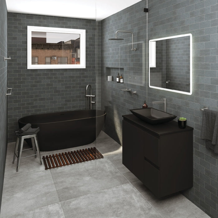 SANSA Single Towel Rail 900mm Gun Metal