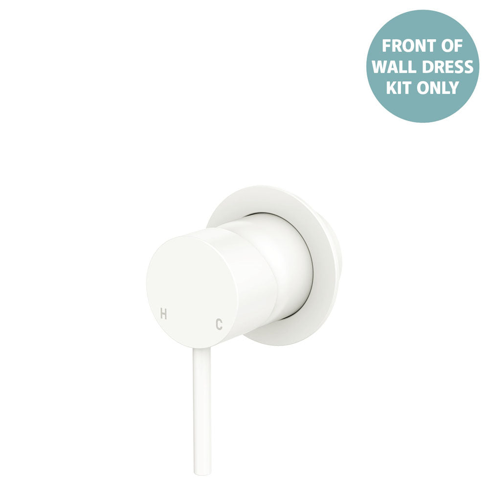 Kaya Wall Mixer Dress Kit, Small Round Plates, Matte White