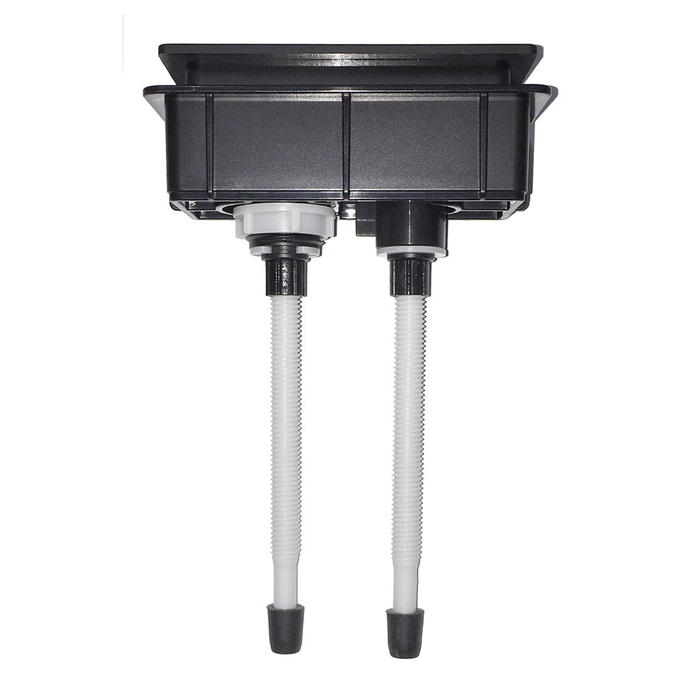 Rectangular Gun Metal Flush Buttons
