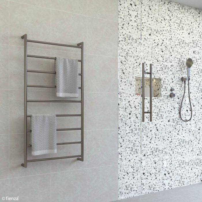 KAYA Round Heated Towel 60120 Gun Metal (9 Bars) 600x1200x100mm