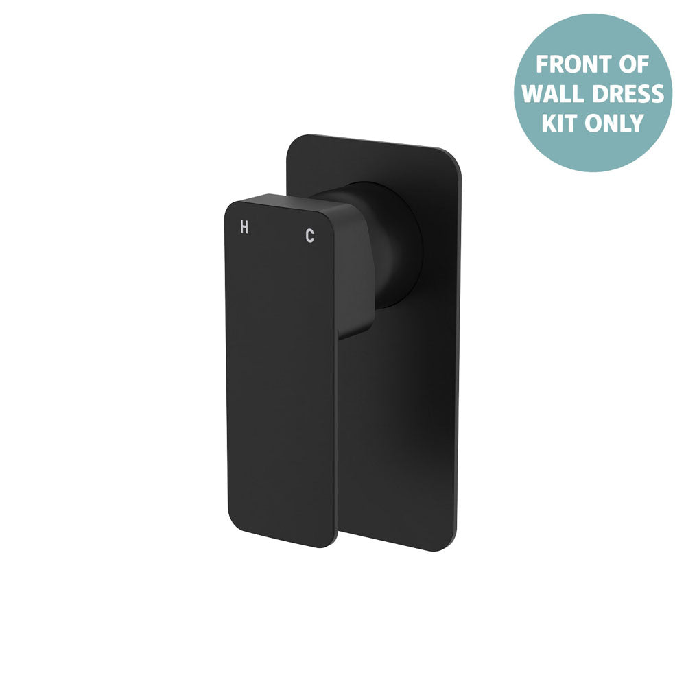 Tono Wall Mixer Dress Kit, Matte Black, Rectangular Plate