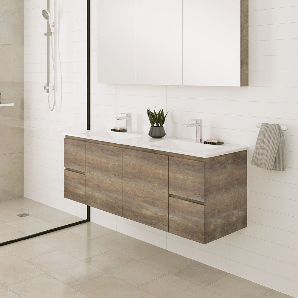 Carmen Door & Drawer 1500 Double Bowl Wall-Hung Vanity