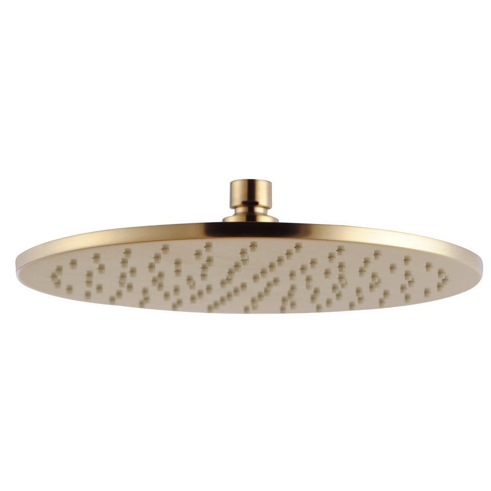 Pentro 10" Solid Brass Round Brushed Yellow Gold Rainfall Shower Head