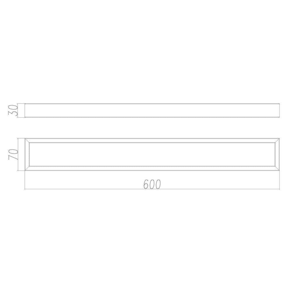 Cavallo Brushed Nickel Square Single Towel Rail 600mm