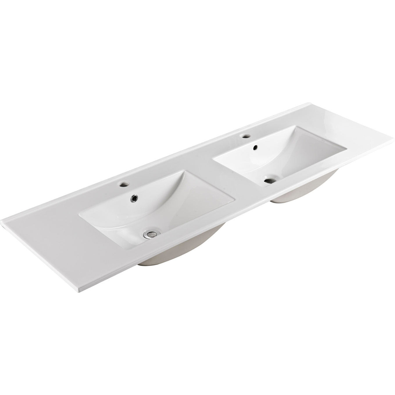 Dolce Full Depth Double Bowl Ceramic Basin-Top 1500