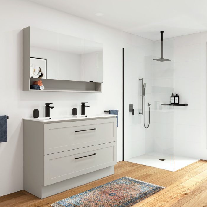 Newport All Drawer 1200 Double Bowl Floor Standing Vanity