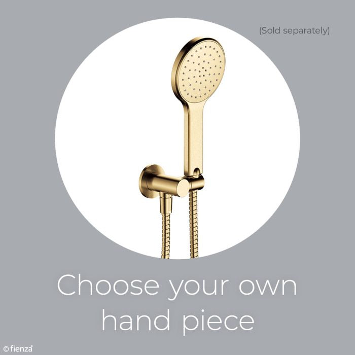 Round Hand Shower Bracket with Hose Urban Brass