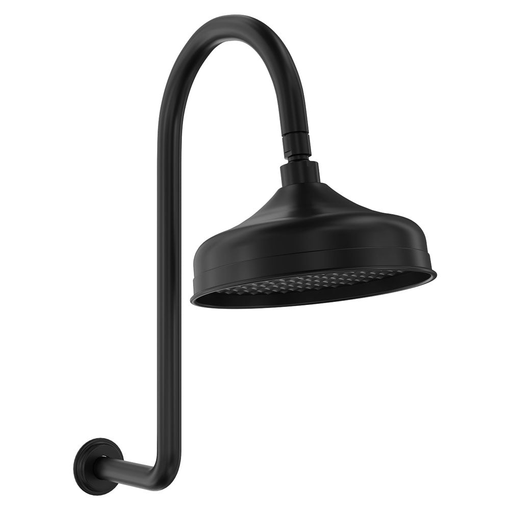 LILLIAN Shower Arm and Head Set Matte Black