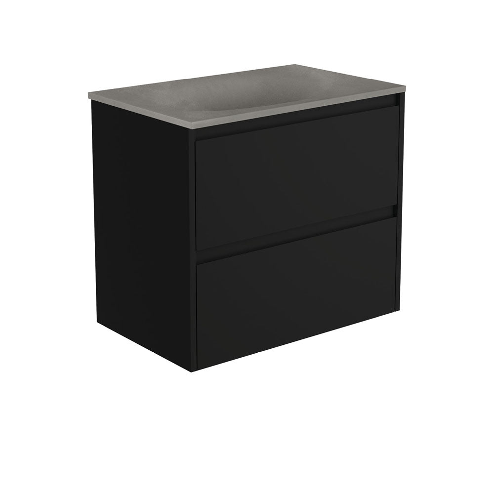 SATORI AMATO 750 Satin Black Vanity Wall Hung