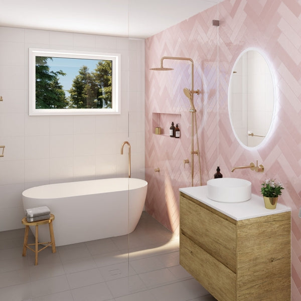 Kaya Cast Stone Solid Surface Bath, 1700mm