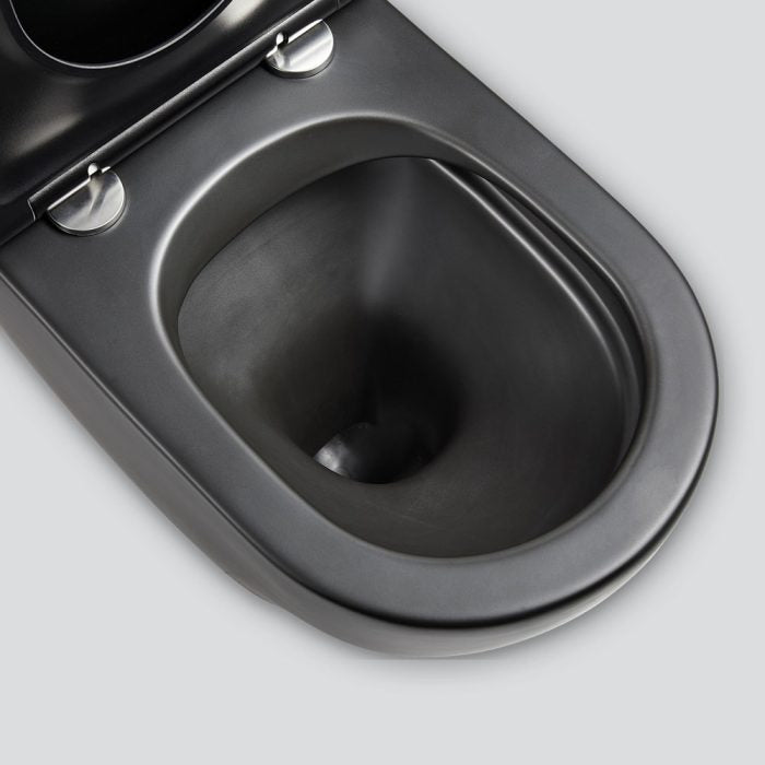 Koko Slim Seat Back-to-Wall Toilet Suite, Matte Black