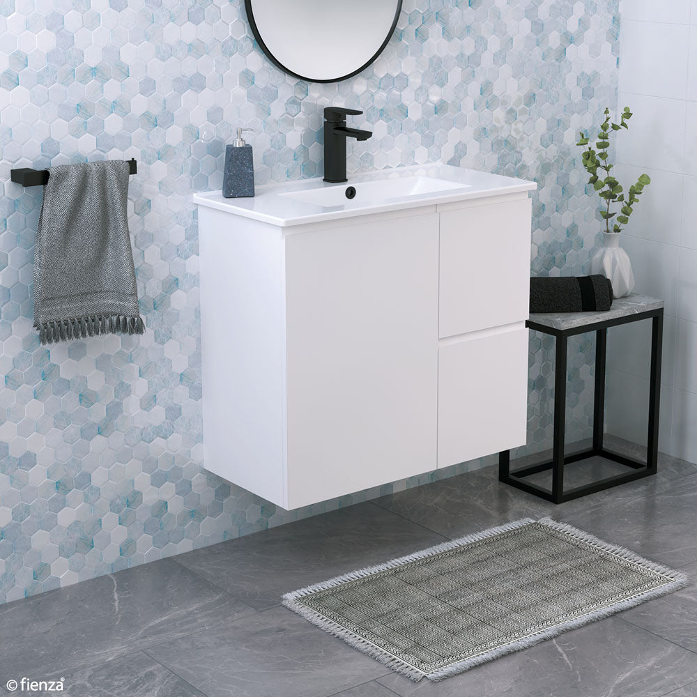 SISKA 900mm Vanity on Kick Left Drawers 1TH