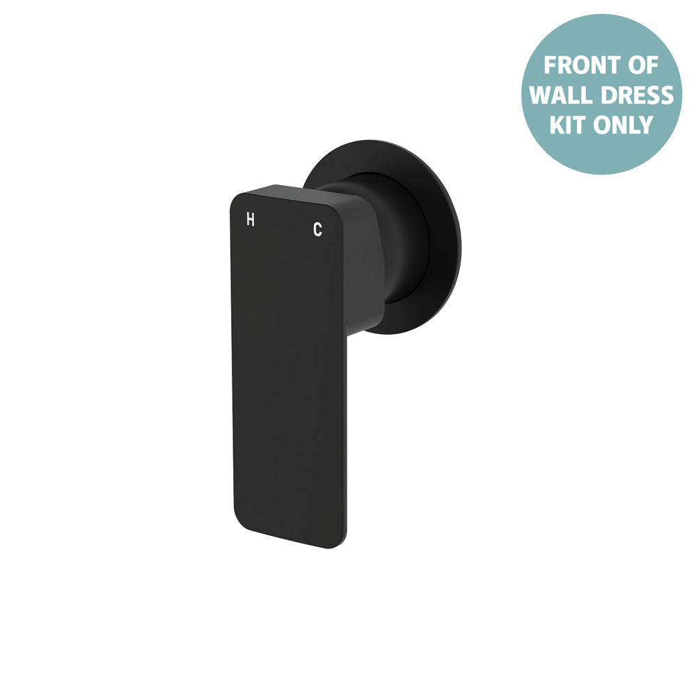 Tono Wall Mixer Dress Kit, Matte Black, Small Round Plate