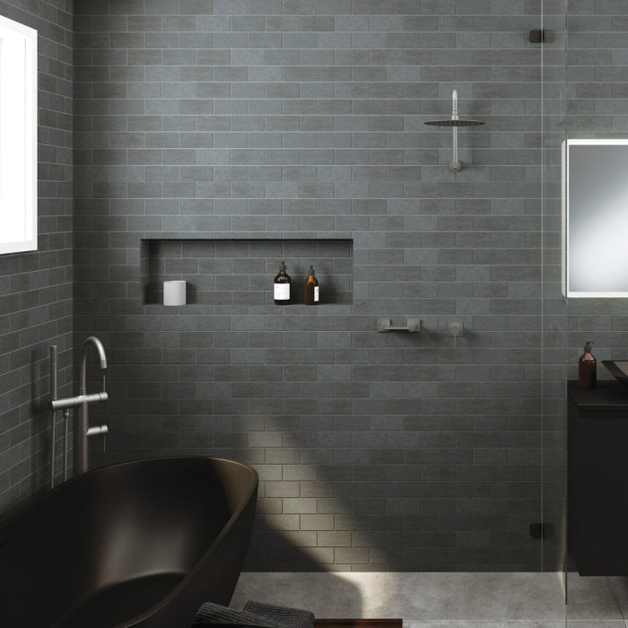 SANSA Wall Mixer Gun Metal Soft Square Plate