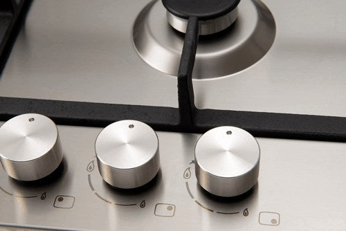 60cm 4 Burner Gas Cooktop + Wok burner + Cast + Front knobs + FFD