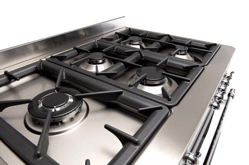 90cm Freestanding 5 Function GAS Oven LED Clock Electric Grill Gas Hob + FFD Large 109ltr gross capacity bottom storage