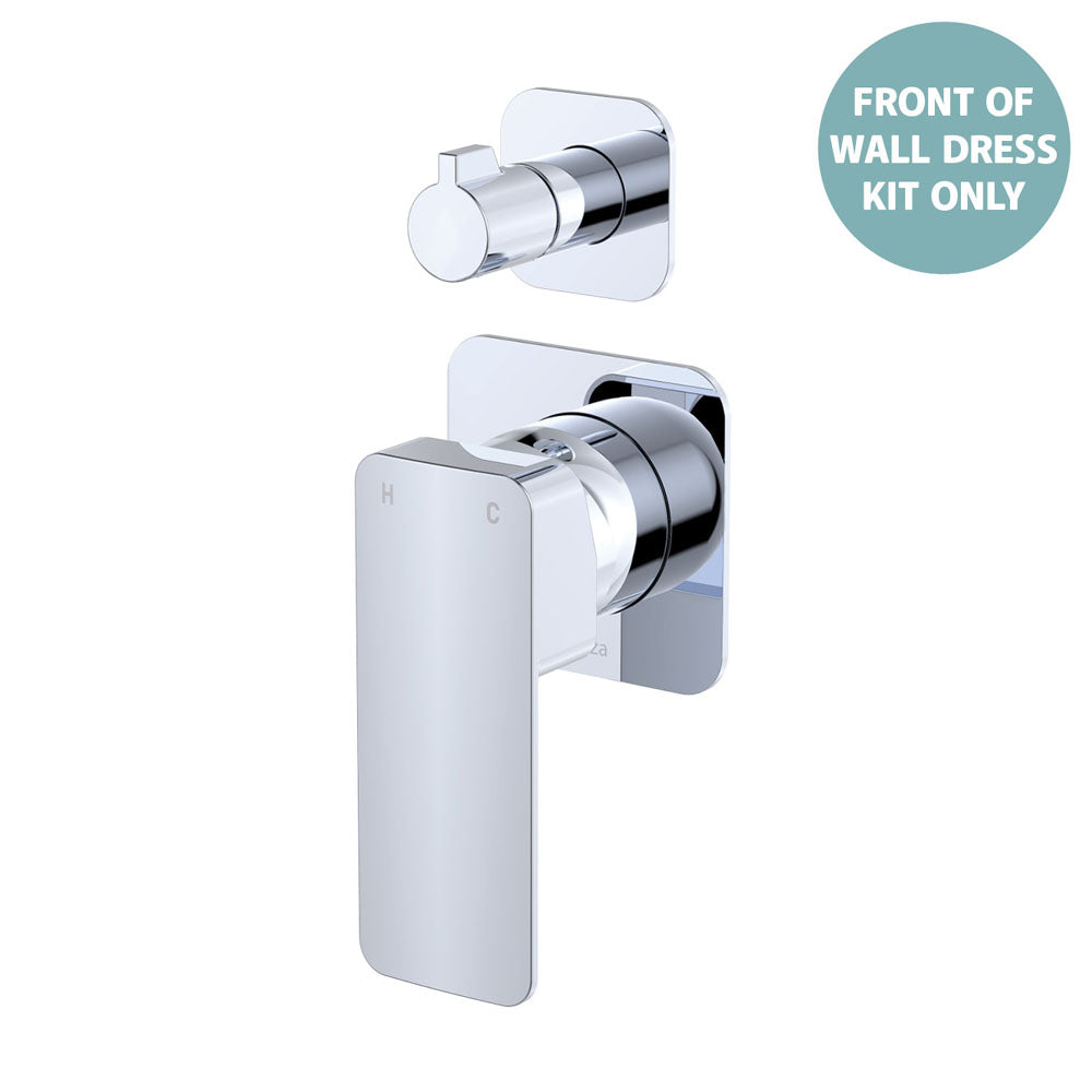 Tono Wall Diverter Mixer Dress Kit, Chrome, Square Plates