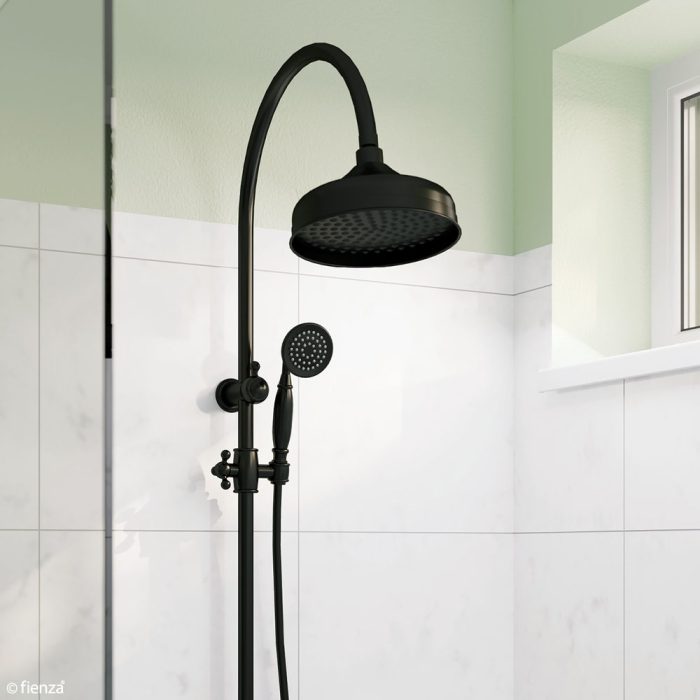LILLIAN Twin Shower Matte Black
