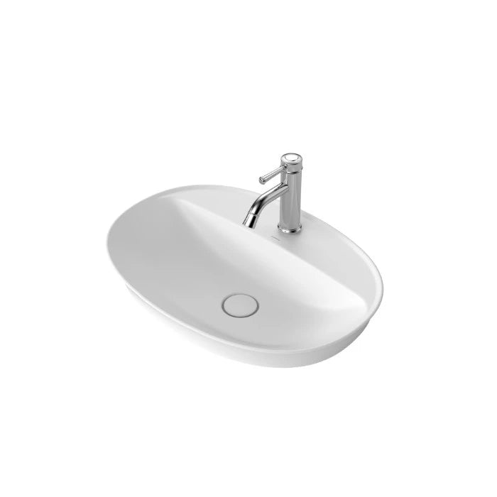 Caroma Riviere Inset Basin (1 Tap Hole) Matte White