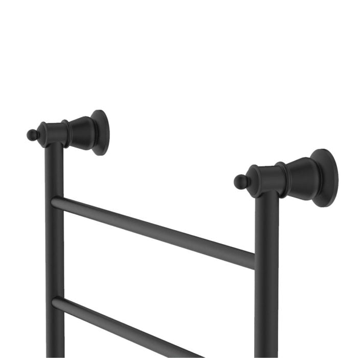 LILLIAN Heated Towel Rail 6080 Matte Black (6 Bars) 600x808x95mm