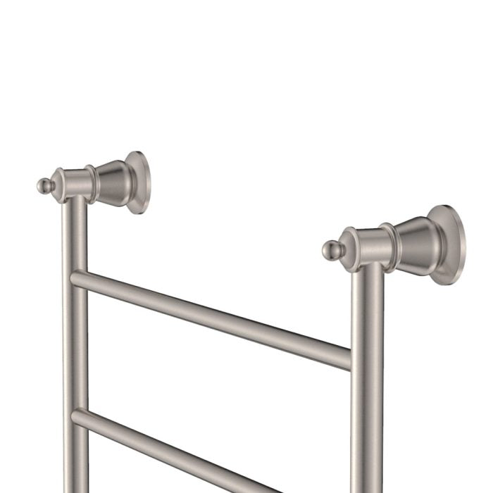 LILLIAN Heated Towel Rail 6080 Brushed Nickel (6 Bars) 600x808x95mm