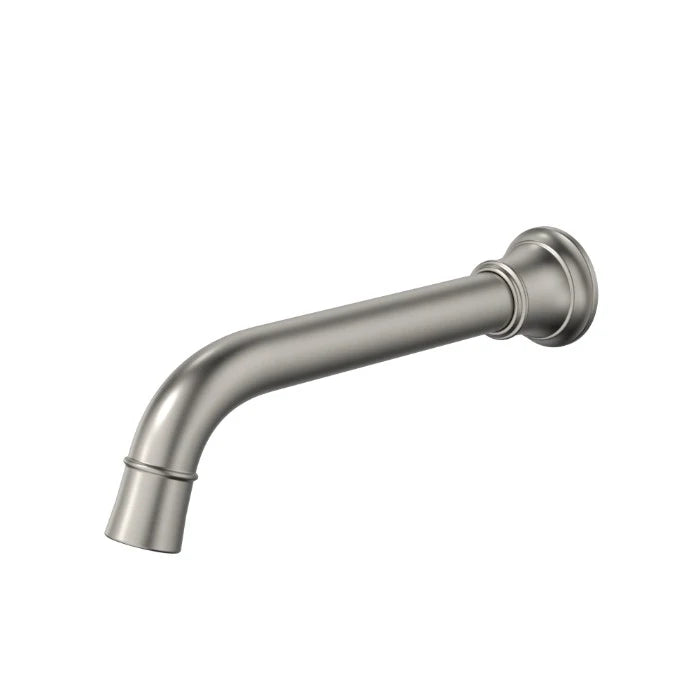 Caroma Riviere Wall Basin/Bath Outlet 210mm Brushed Nickel Lead Free