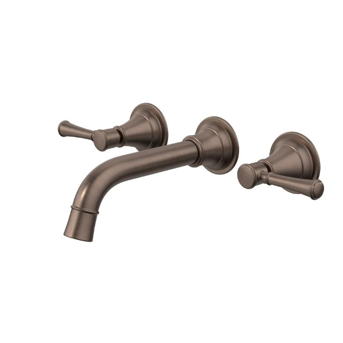 Caroma Riviere Wall Basin/Bath Set 175mm Brushed Bronze Lead Free