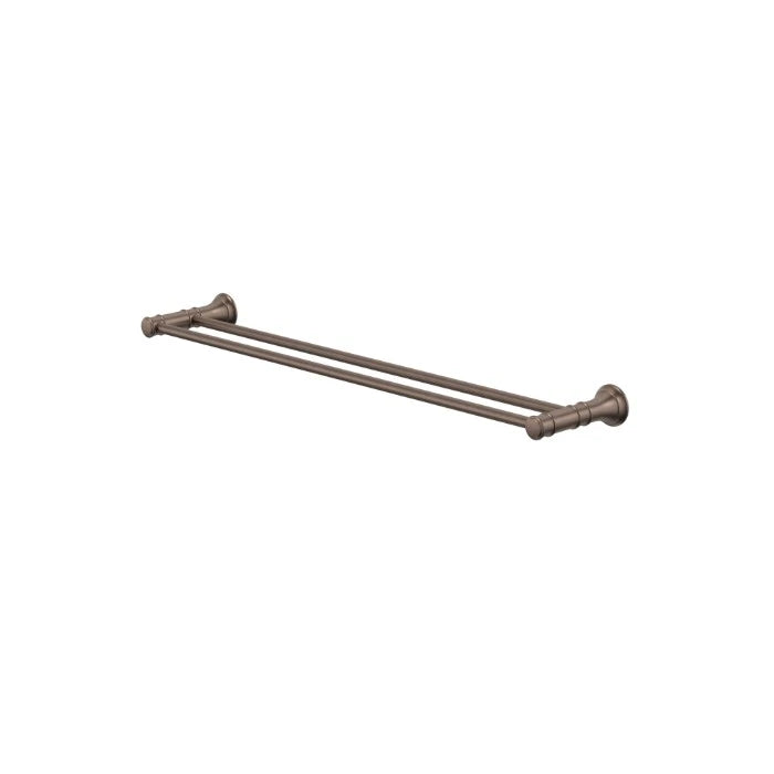 Caroma Riviere Double Towel Rail 600mm Brushed Bronze