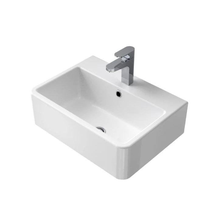 Caroma Cubus Wall Basin 1 Taphole White