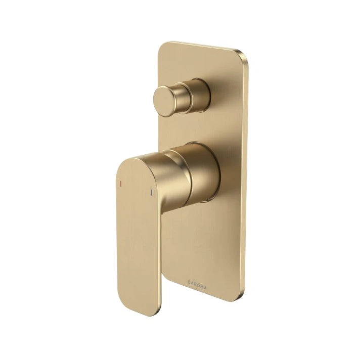 Caroma Luna Bath/Shower Mixer with Diverter Brushed Brass
