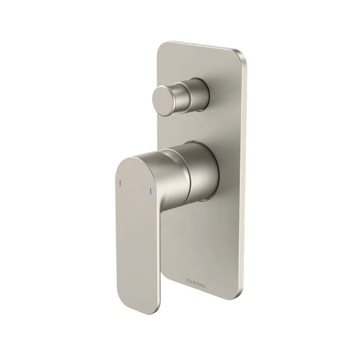 Caroma Luna Bath/Shower Mixer with Diverter Brushed Nickel