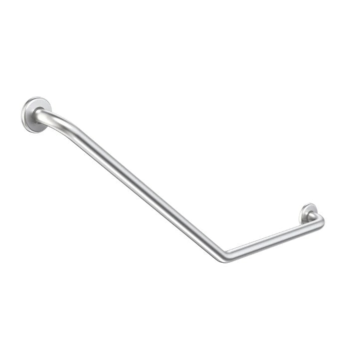 Caroma Care Support Grab Rail 140 Degree Angled 450x700 Right Hand Side Stainless Steel