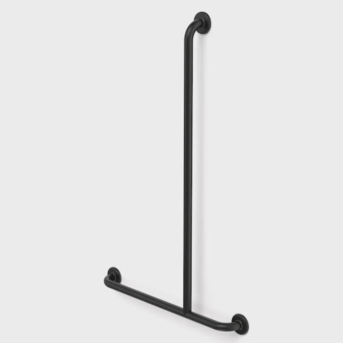 Caroma Care Support Grab Rail - 1100x700 RH T-Bar - Matte Black