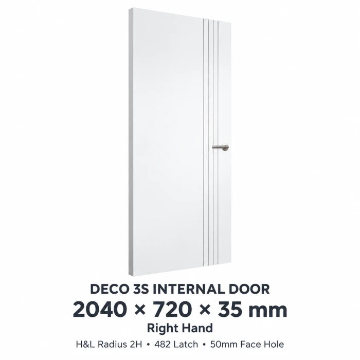Deco 3S Internal Door 2040 × 720 × 35mm Right Hand