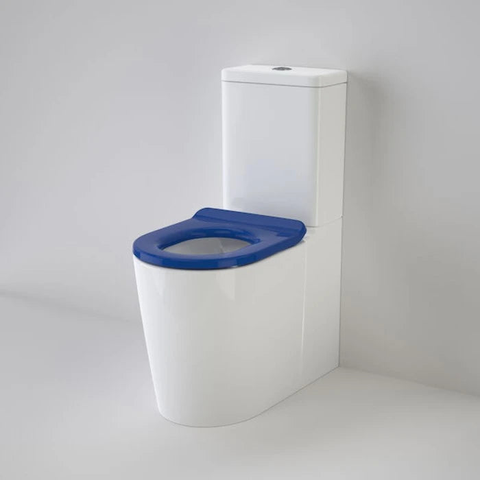 Caroma Liano Cleanflush Easy Height Wall Faced Closed Coupled Single Flap Seat (GermGard) - Sorrento Blue