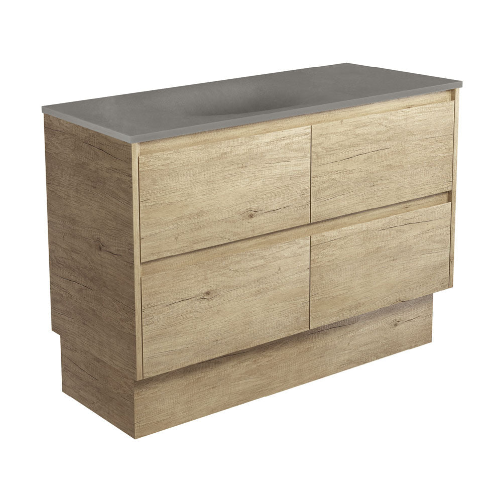 SATORI AMATO 1200 SCANDI OAK Vanity On Kick