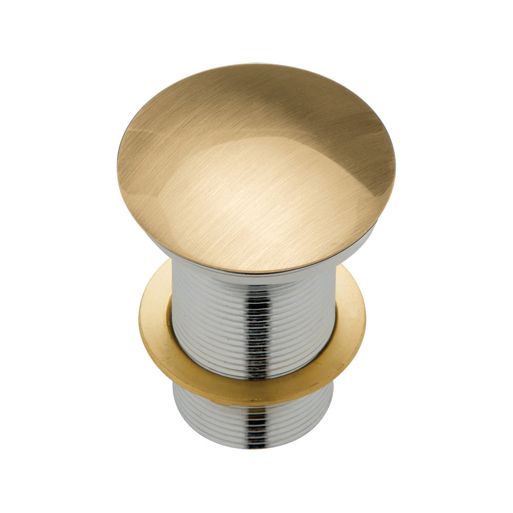 BASIN WASTE Dome Pop Up 32x70mm No Overflow Urban Brass