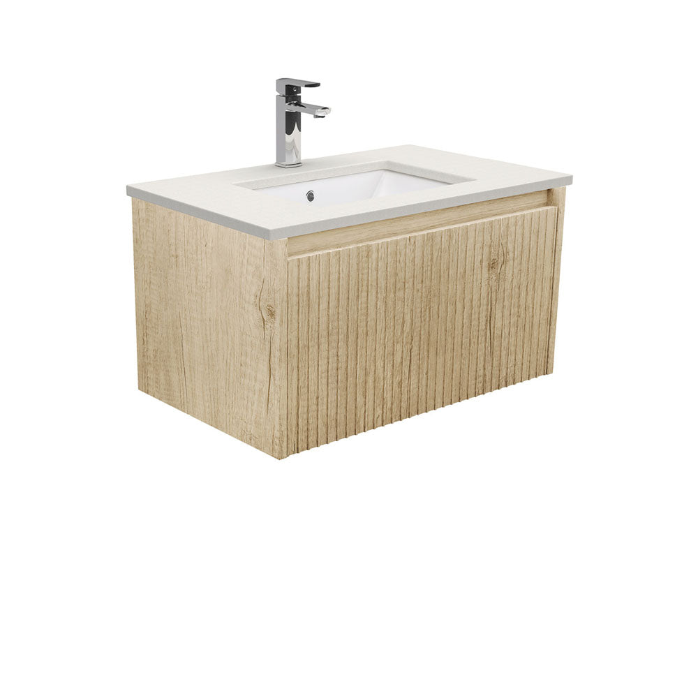 Sarah Roman Sand Undermount 750 Alina Scandi Oak Wall-Hung Vanity